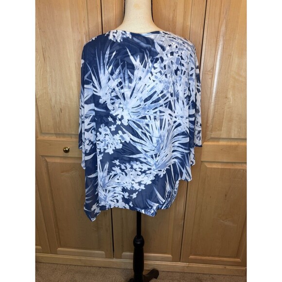 Chicos Easywear Women’s 3 US XL Layered Chiffon Kimono Style Casual Tunic Top - Picture 7 of 14